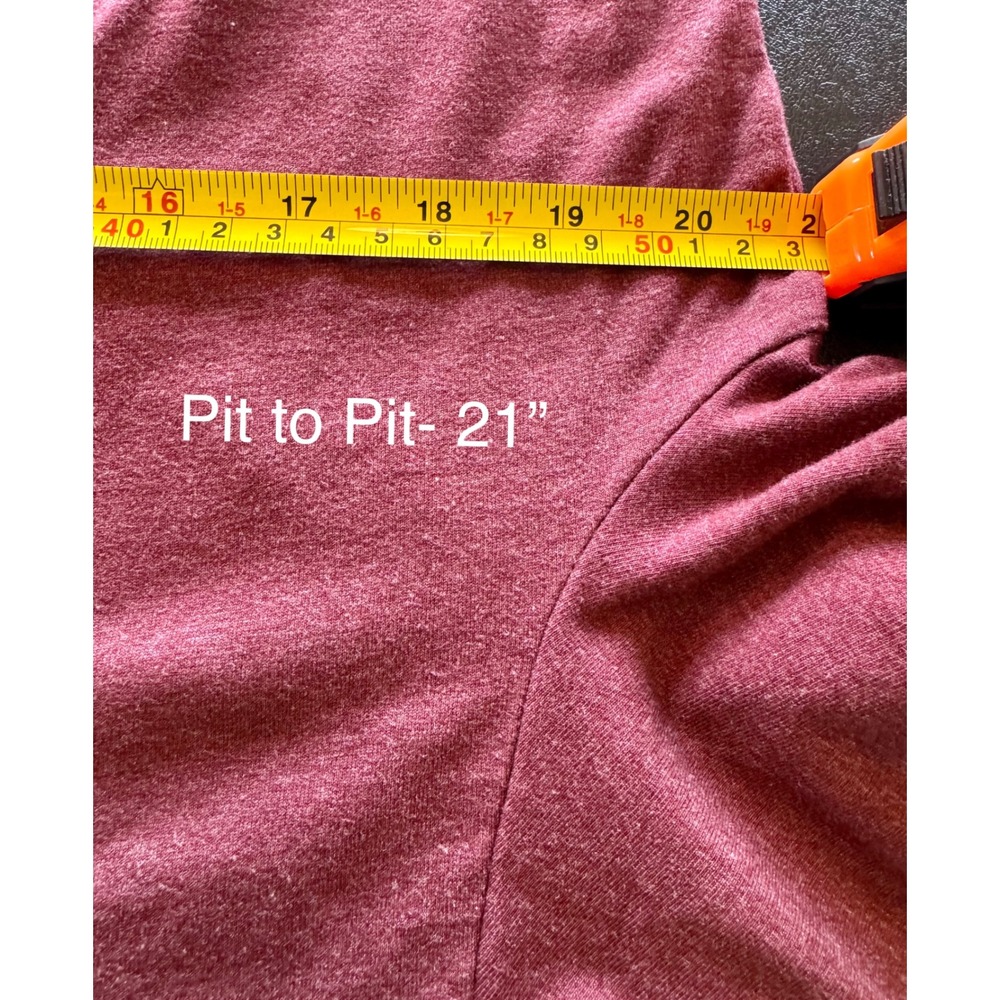 Columbia Mens Heathered Burgundy Red Short Sleeve Logo T-Shirt Large - Picture 6 of 6